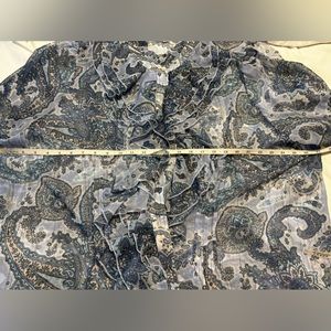 River Island Plus. . Size 22 (US). Sheer blue paisley button down.